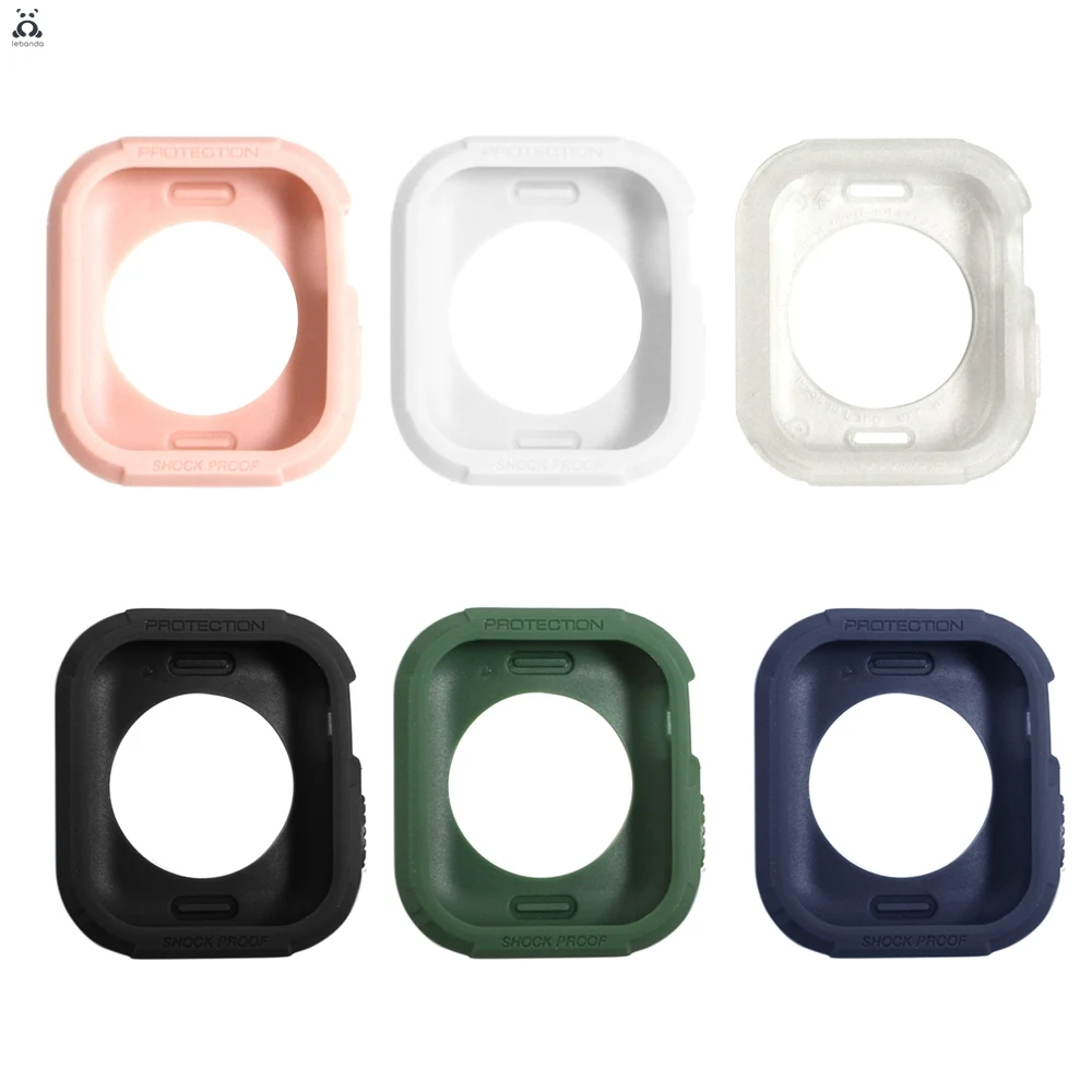 Soft TPU case for Apple Watch series 7 6 SE 5 4 3 2 1 modern design cover safety protector shockproof bumper for iWatch 41 45mm