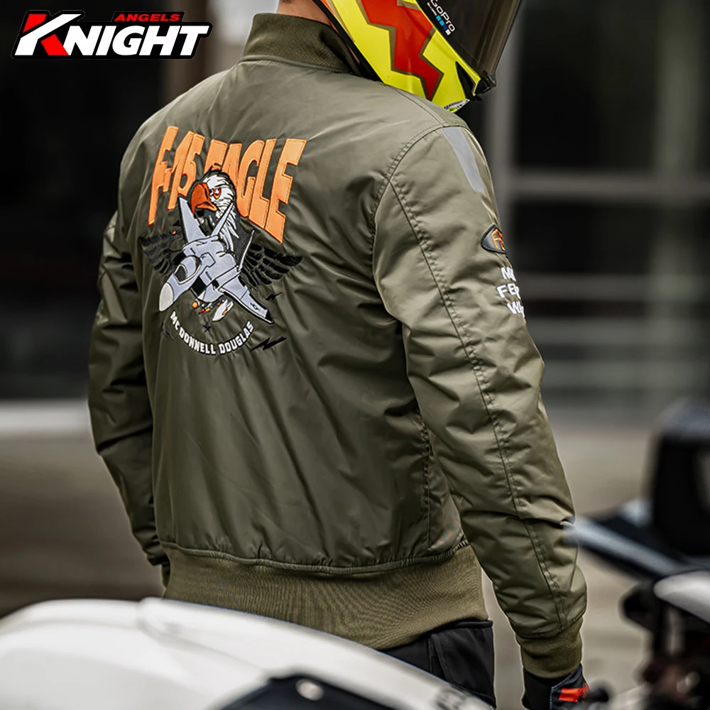 

Waterproof Motorcycle Riding Jacket Men Warm Motorbike Jacket Pilot Baseball Clothing CE Body Protective Gear Removable Liner