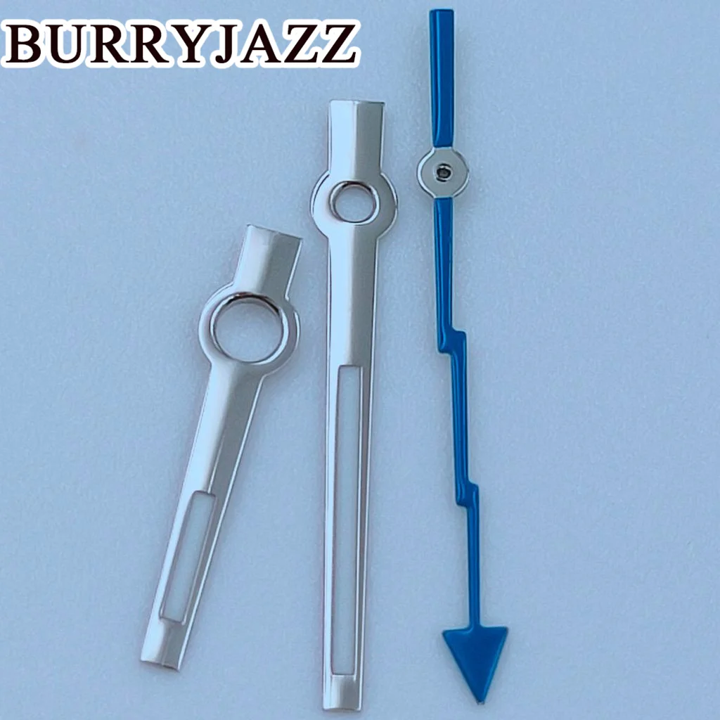 BURRYJAZZ-manecillas de reloj NH35, NH36, NH38, 7S26, 7S36, 4R35, 4R36, Plata naranja, rojo, plata, verde, plata, azul, manos verdes luminosas