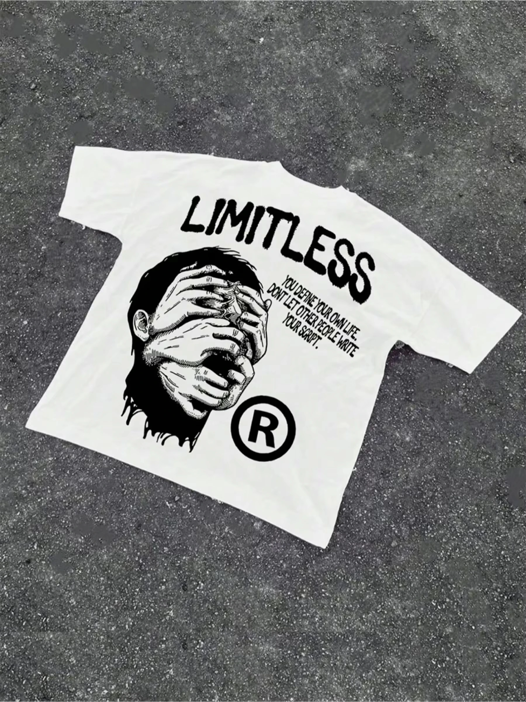 2026 New Men Women Y2K Graphic T-Shirt LIMITLESS Front & Back Print Regular Fit Casual Streetwear Machine Was