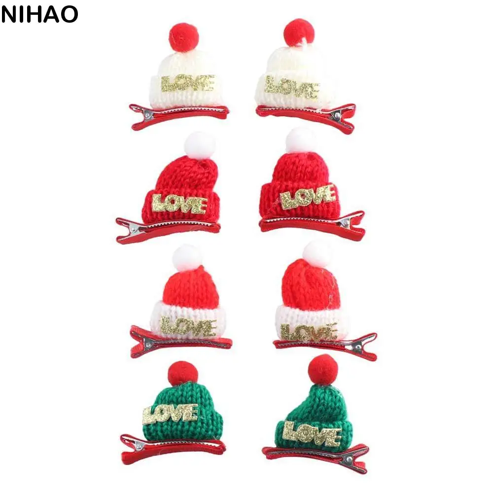 

Unique Merry Christmas Decor Christmas Hat Hairpin Sequin Love Children Christmas Hair Clip Cloth Korean Hair Accessories Girls