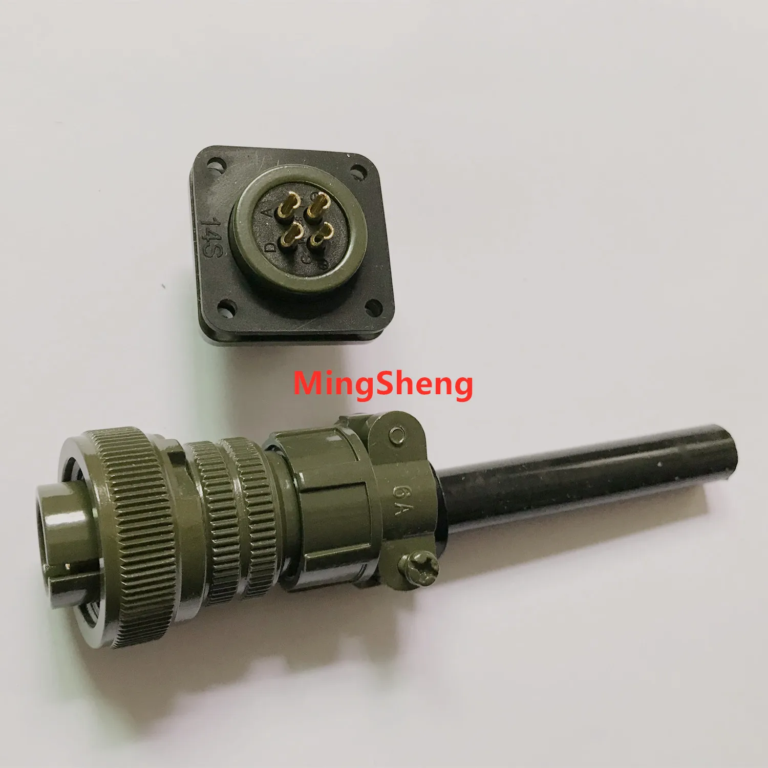 Original new 100% 5015 American Standard aviation plug MS3106A14S-4P MS3102A14S-4S 4-core waterproof straight plug