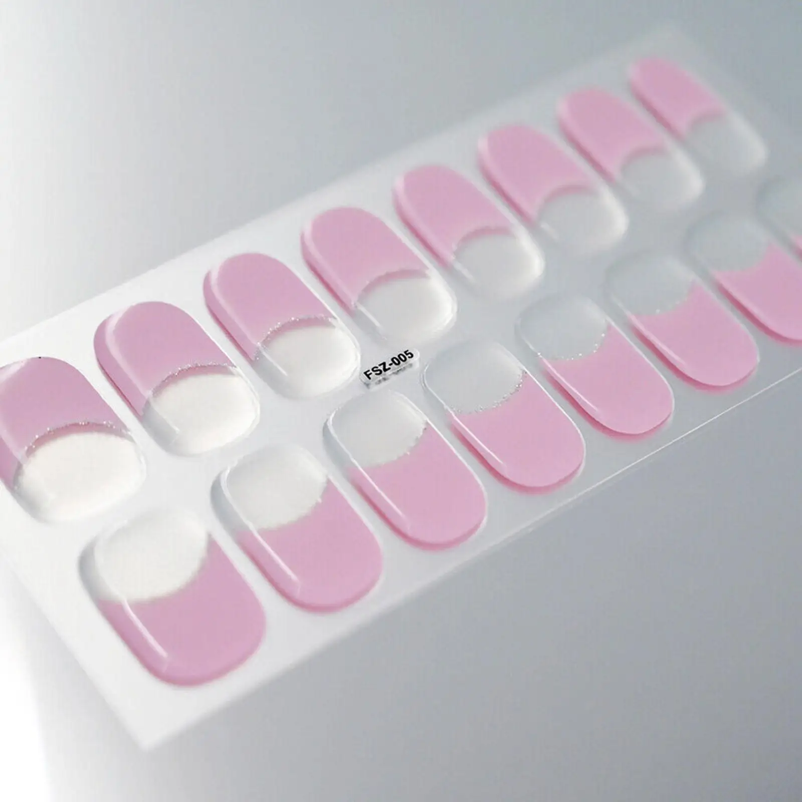 ملصقات أظافر جل من الراتنج البيئي، شرائط طلاء أظافر شبه معالجة بغطاء كامل، شارات أظافر للاستخدام المنزلي في الصالونات #4