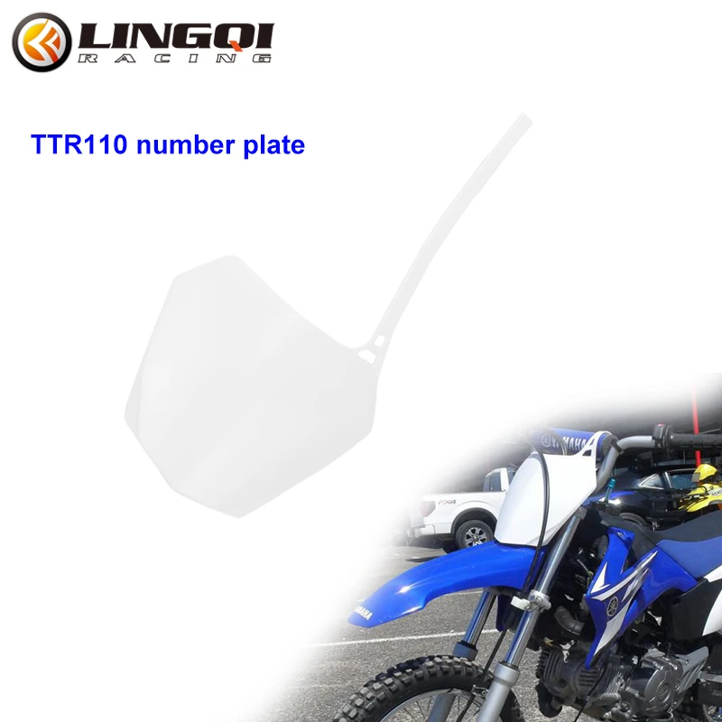 

LINGQI RACING Motorcycle TTR110 Front Number Plate Fender Cover Plastic Fairing Kit For TTR 110 Dirt Pit Bike Accessories