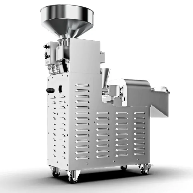 Oil Press Commercial Cold And Hot Double Automatic Stainless Steel Temperature Control 2200W Squeezer