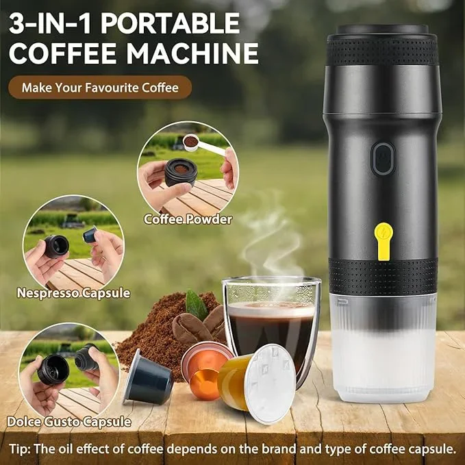 Factory Supply Portable Electric Coffee Maker Rechargeable Espresso Capsule Machine Heating Coffee Machine Mini Coffee Machine