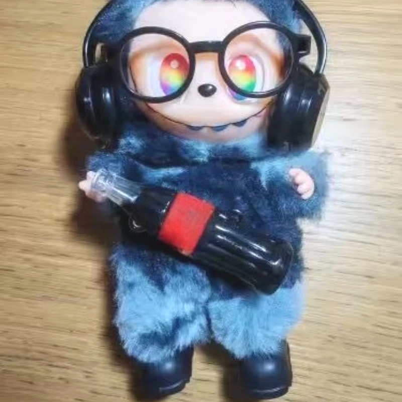 

DIY accessories for labubu V1 V2 shoes without lenses glasses stylish plastic headphone set plush doll decoration birthday gift