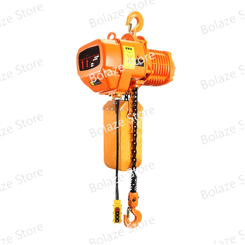 220V/1100W/1500W Portable Overhead Electric Chain Hoist Crane Fixed Single Chain Industrial Hoist Chain