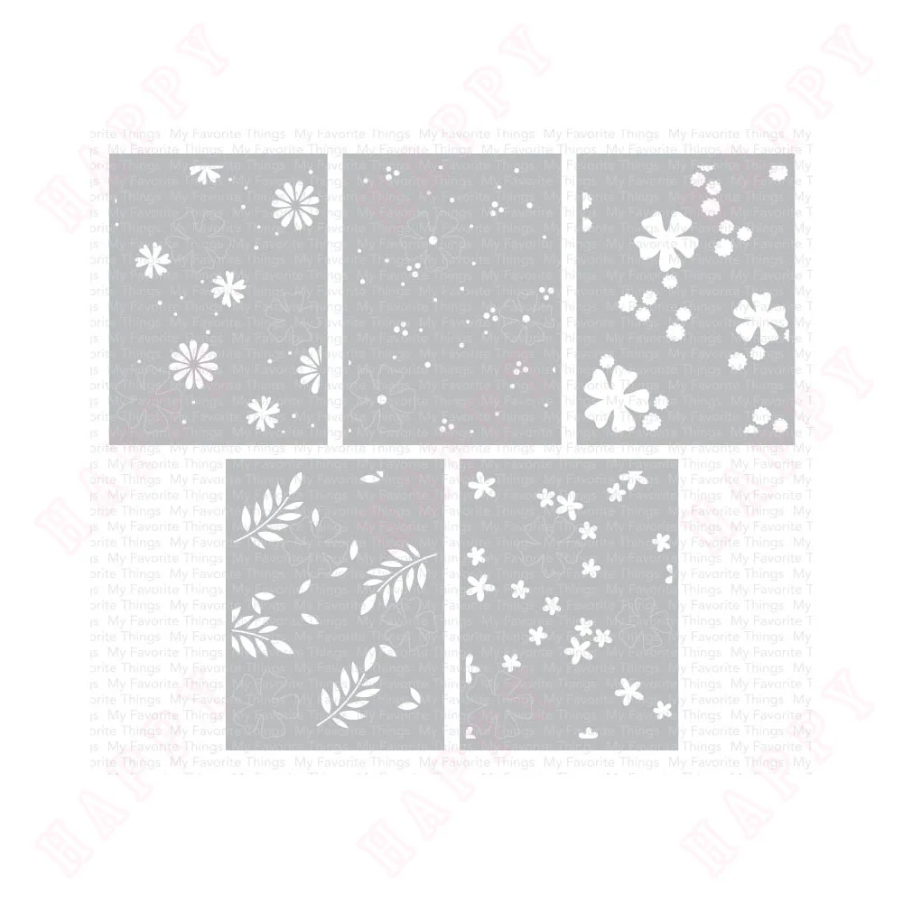 Friendly Flowers Stencil  New 2024 DIY Layering Stencils Graphics Painting Scrapbooking Ornament Album Embossed Template Stencil