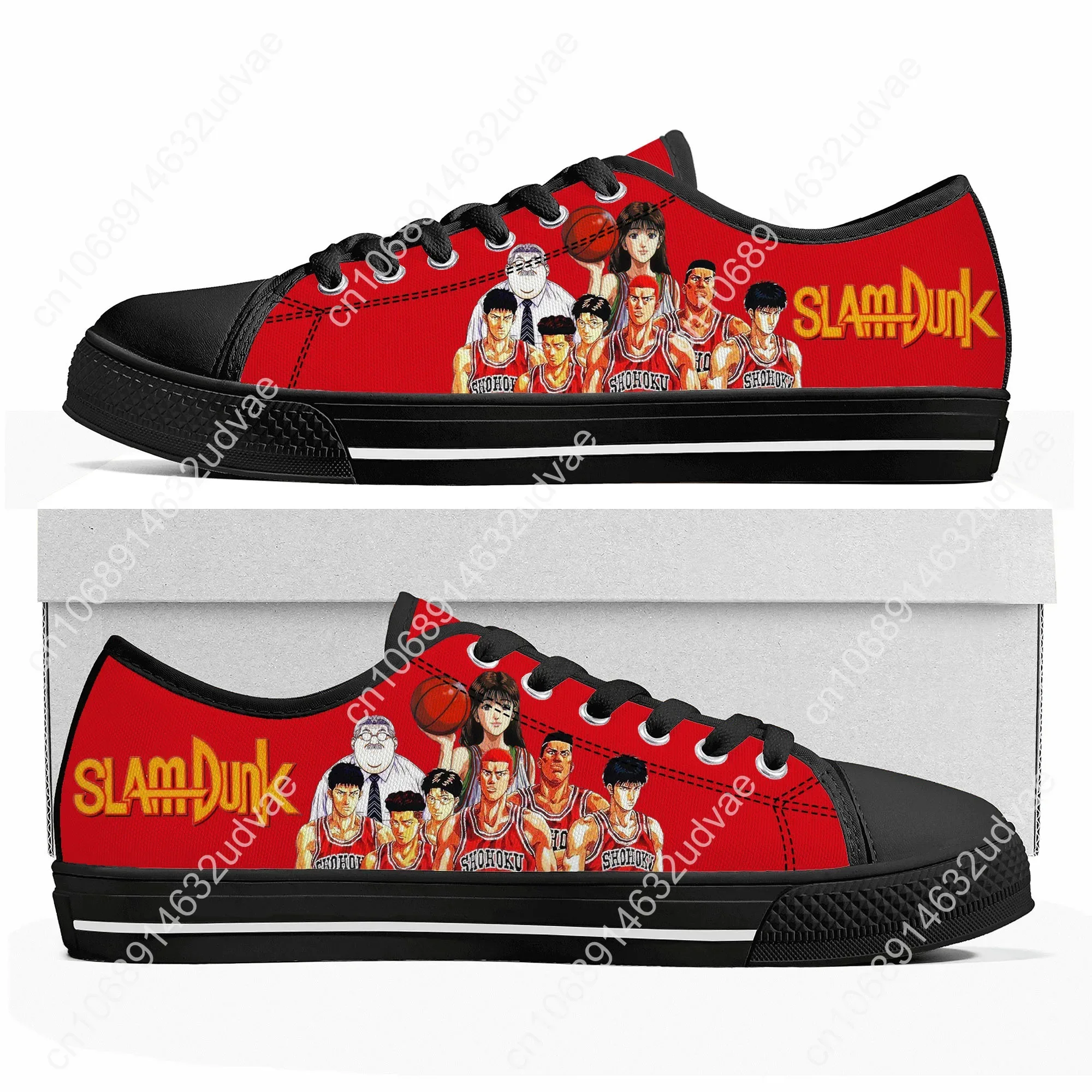 S-Slam Sakuragi Hanamichi Basketball D-Dunk Low Top Sneakers Mens Womens Teenager Haruko Akagi Canvas Sneaker Shoes Custom Shoe