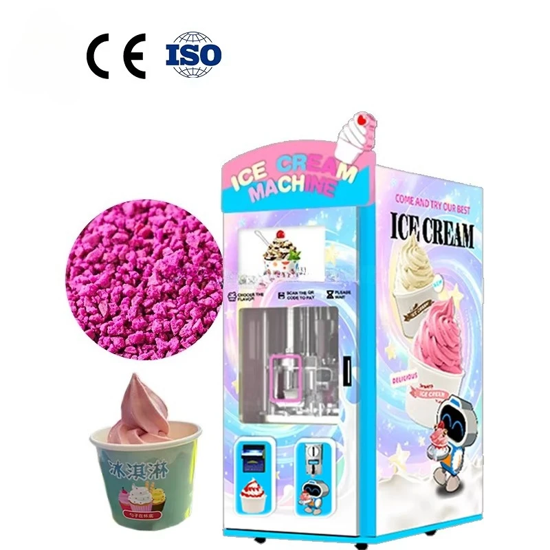 OEM ODM Factory Manufacture Fully Automatic Ice Cream Machine Wholesale Commercial Self Serve Ice Cream Vending Machine for Sale