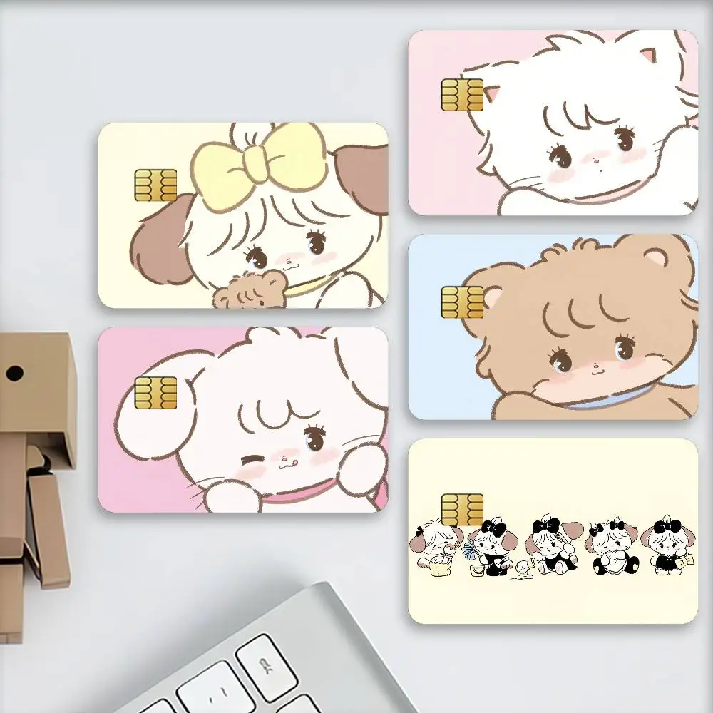 Cartoon M-MIKKO Fashion Credit Decorative Card Stickers Suitable For Bank Cards Metro Transit Anti-scratch Gift 4PCS
