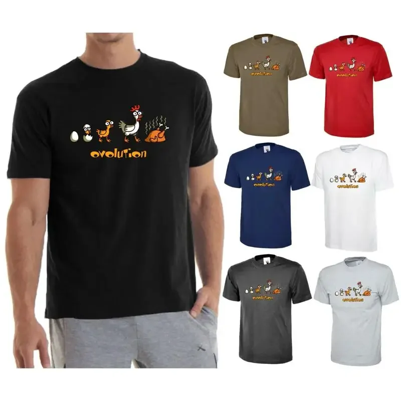 T-shirt drôle Ovolution Chicken Evolution Joke Party Noël Enfants