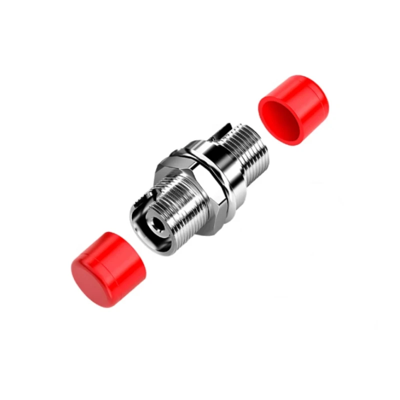 Low Insertion Loss Red Small D Type FC-FC Optical Fiber Adapter Coupler Telecom-grade