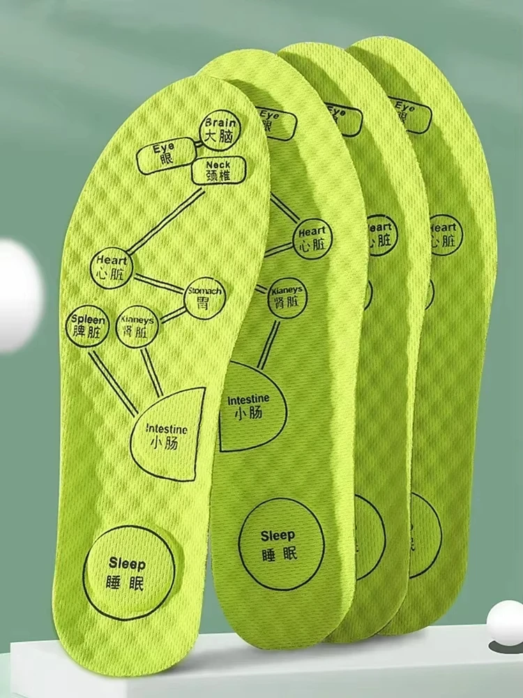 Wermut Deodorant Fußkissen Einlegesohlen für Turnschuhe Fuß Akupunktmassage Schuheinlagen Plantarfasziitis Relief Superweiche Polsterung