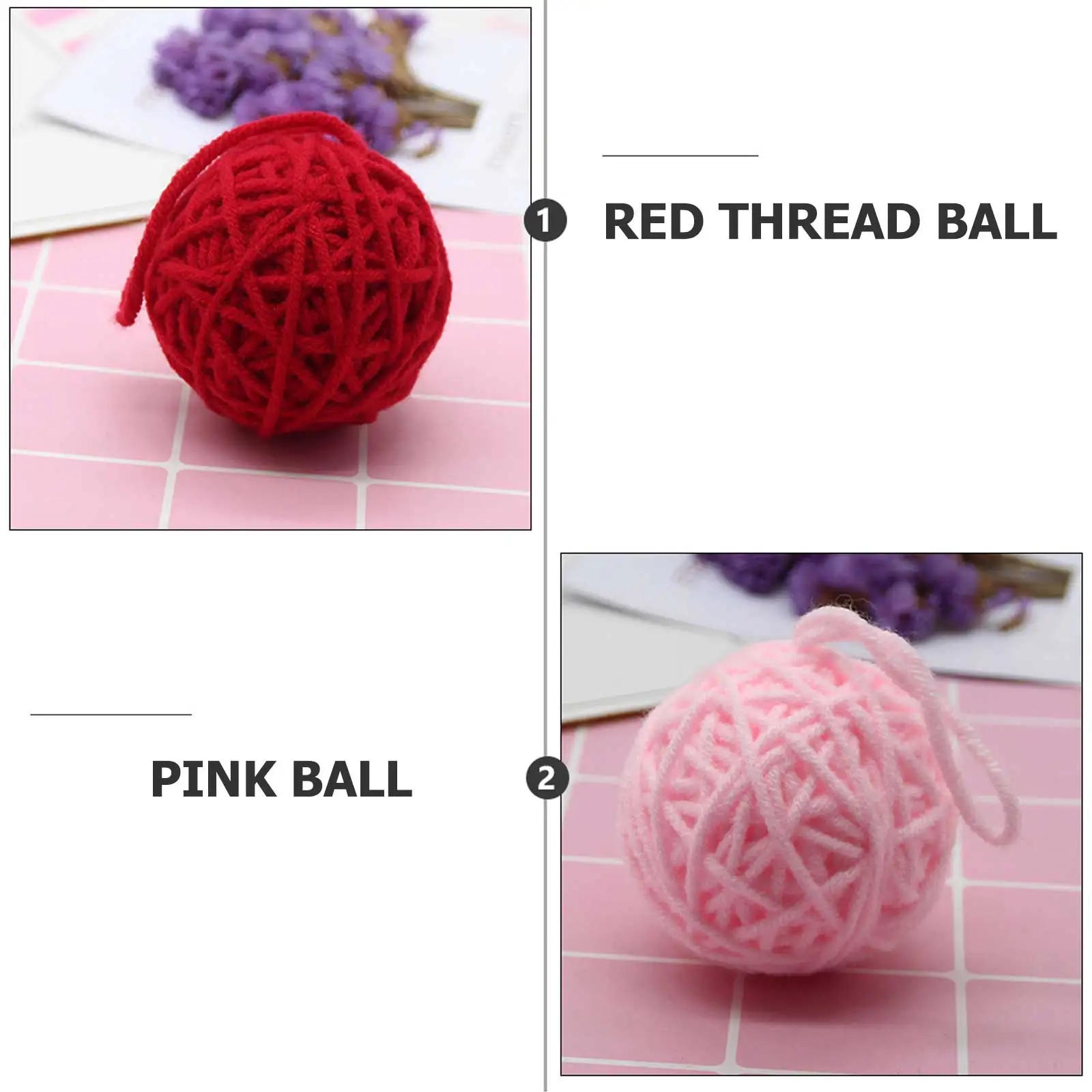 

6 pcs 5Cm Woolen Yarn Balls Christmas Tree Decorations Diy String Pendant Party Holiday Decoration Red White Green Set