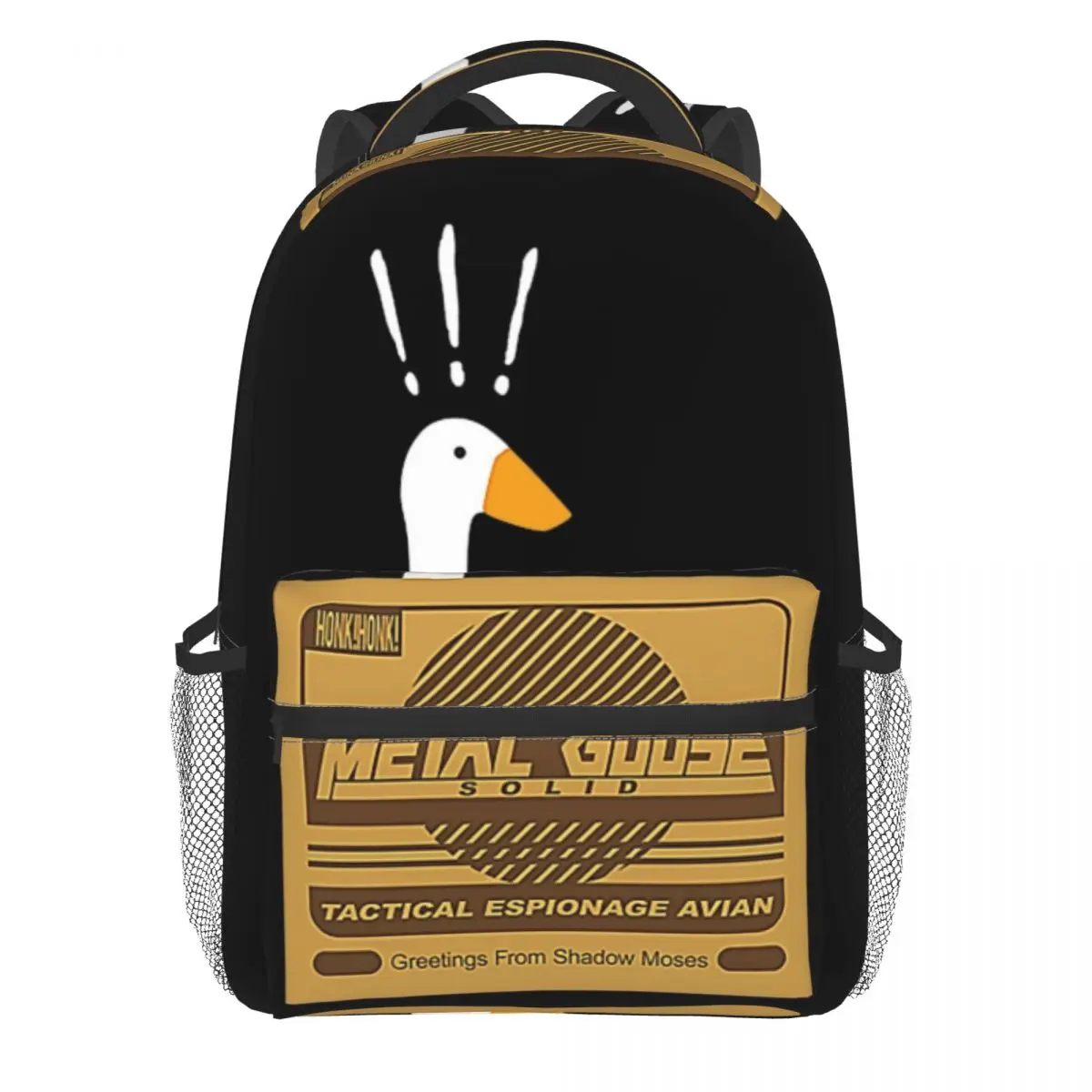 Untitled Stealth Game Backpack goose game honk humor animal University Backpacks Women Kawaii Bags Design Breathable Rucksack