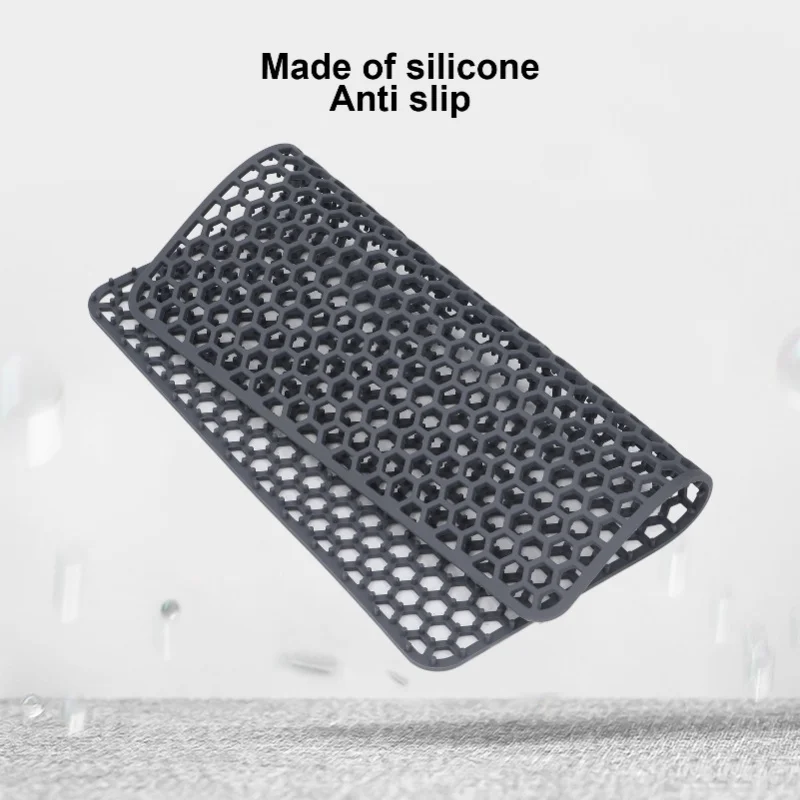 Sink Mat Silicone Durable Grid Design Anti Slip Sink Protection Pad For Kitchen Stainless Steel Ceramic Sinks