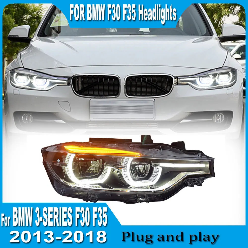 Car Headlight For BMW 3 series F30 F35 320 325 2013-2018 LED Spoon Headlight Head Front Light Daytime running lights Accessories