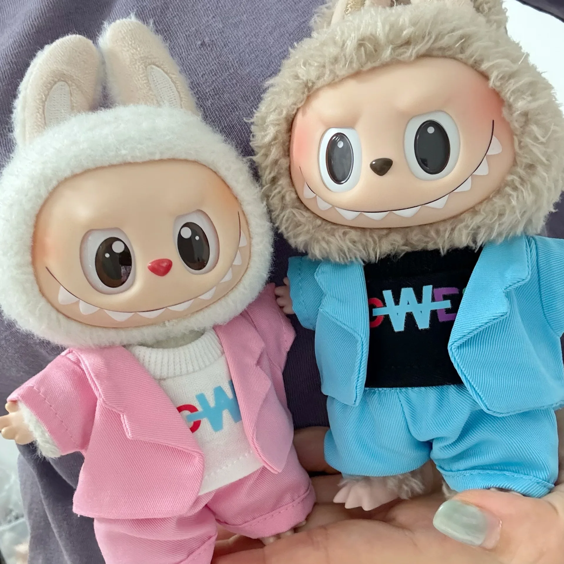 

For 15/17cm Labubu Doll Korean Idol G-Dragon Power Clothes Suit Labubu pendant V1 V2 V3 Clothing designer Diy Toys Accessories