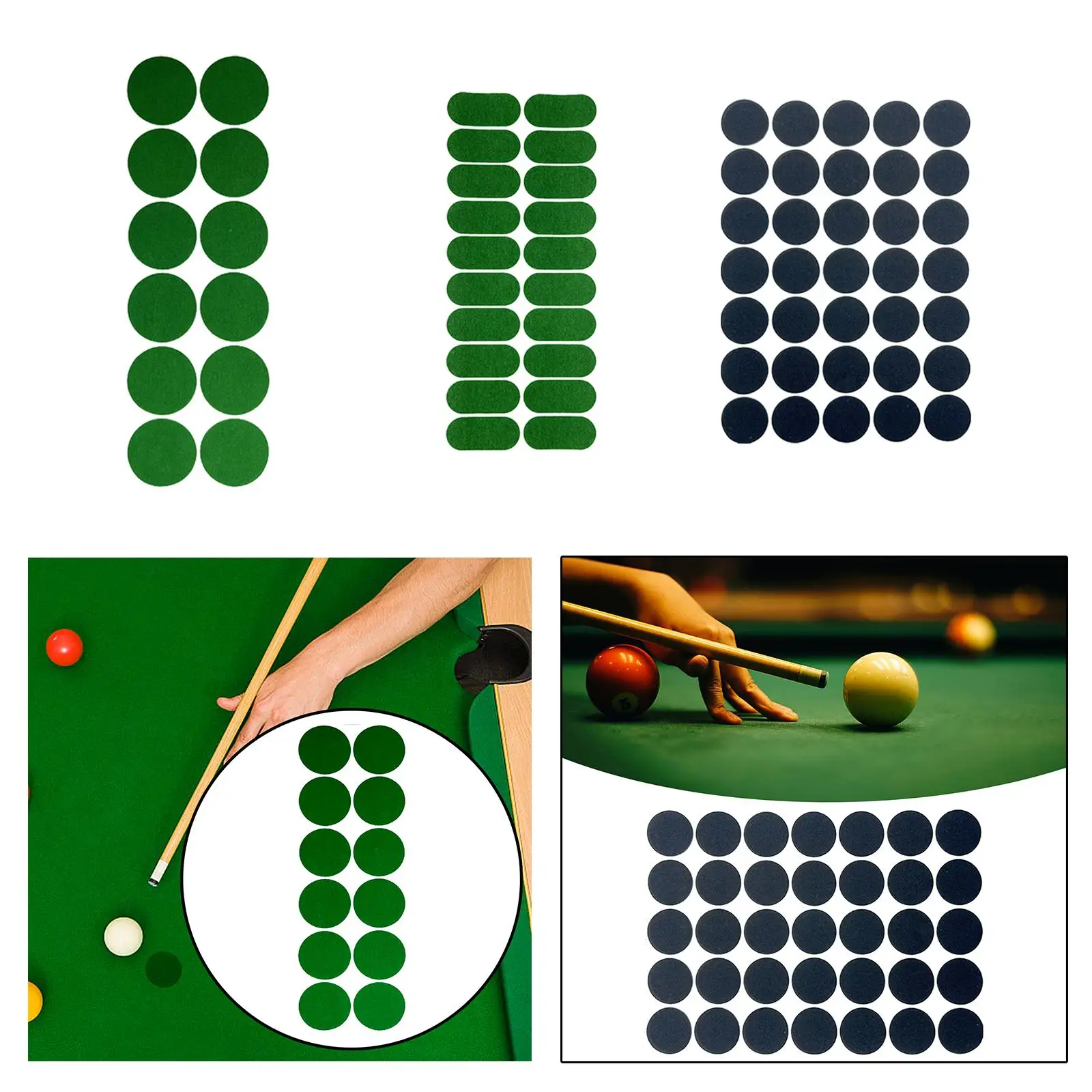 Pooltafel Marker Dots Biljartvlekken Stickers Draagbare Snooker Poolbenodigdheden