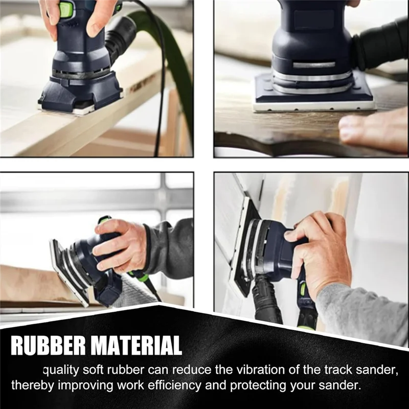 ABWZ-2Pack 130X80mm 후크 & 루프 샌딩 패드 Festool RTS 400 REQ 전기 샌딩 패드 용 12 홀 교체 플레이트