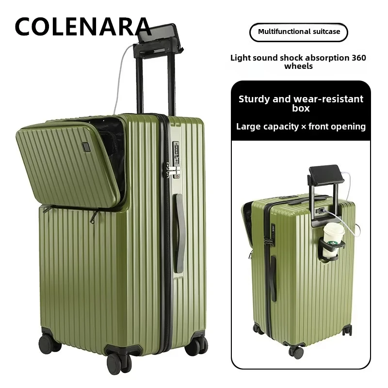 COLENARA Laptop Suitcase 20 Inch Front Opening Boarding Case 24