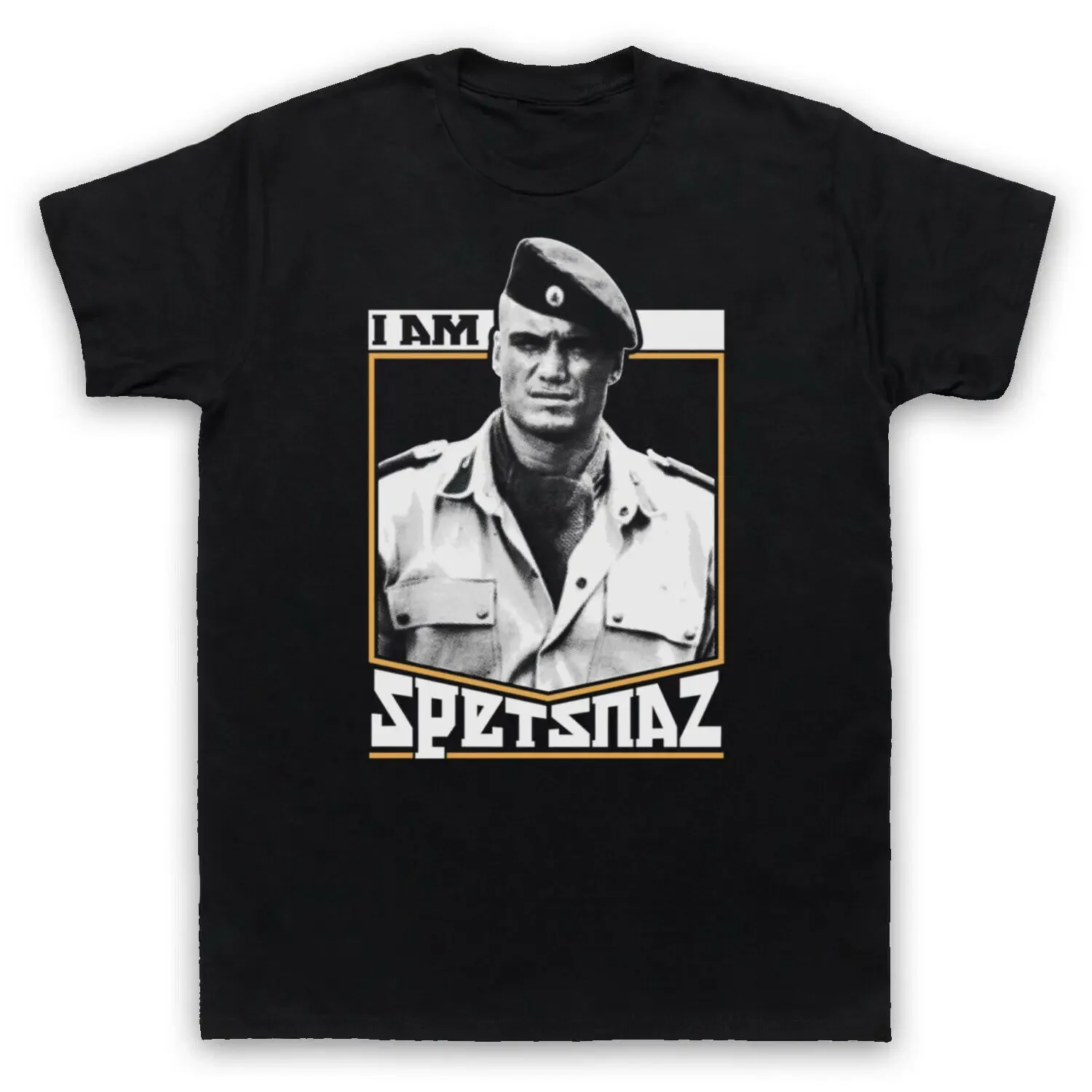 I AM SPETSNAZ SERIN ASKER ERKEK T-SHIRT Premium Pamuk Kısa Kollu O-Boyun Erkek T Gömlek