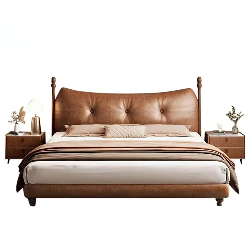 

@#Luxury Modern King Double Bed Set High Quality Solid Wood Up-Holstered Bed Frame for Home at Good Price