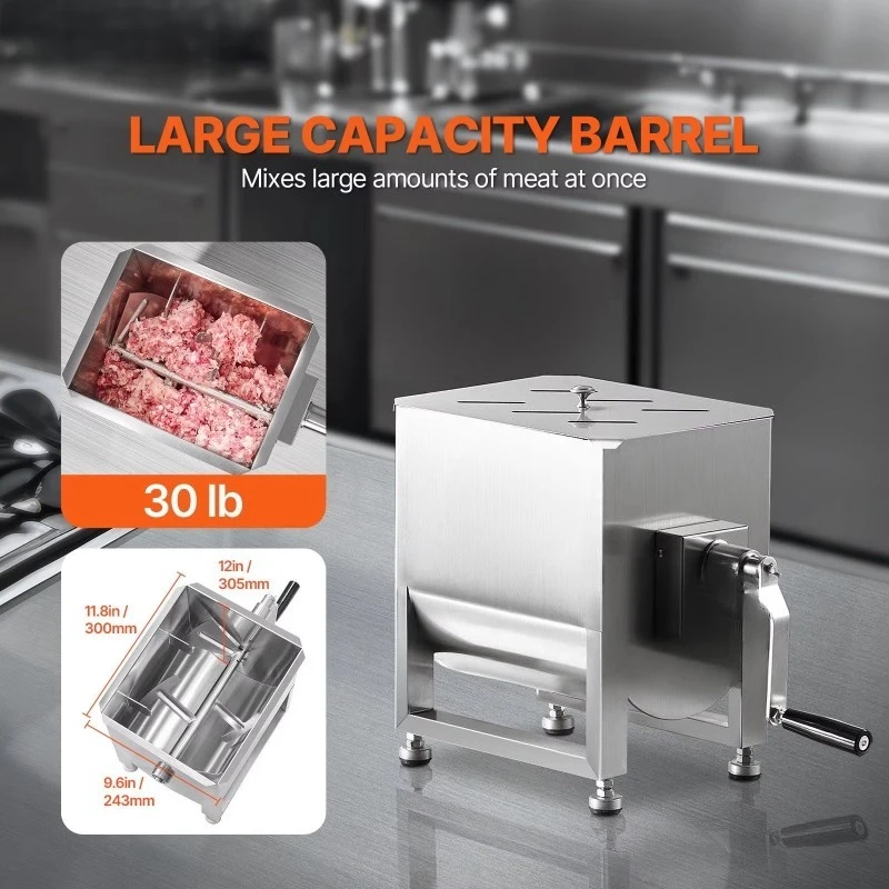 Stationary stainless steel ********ual meat mixer equipment for sausage mixing