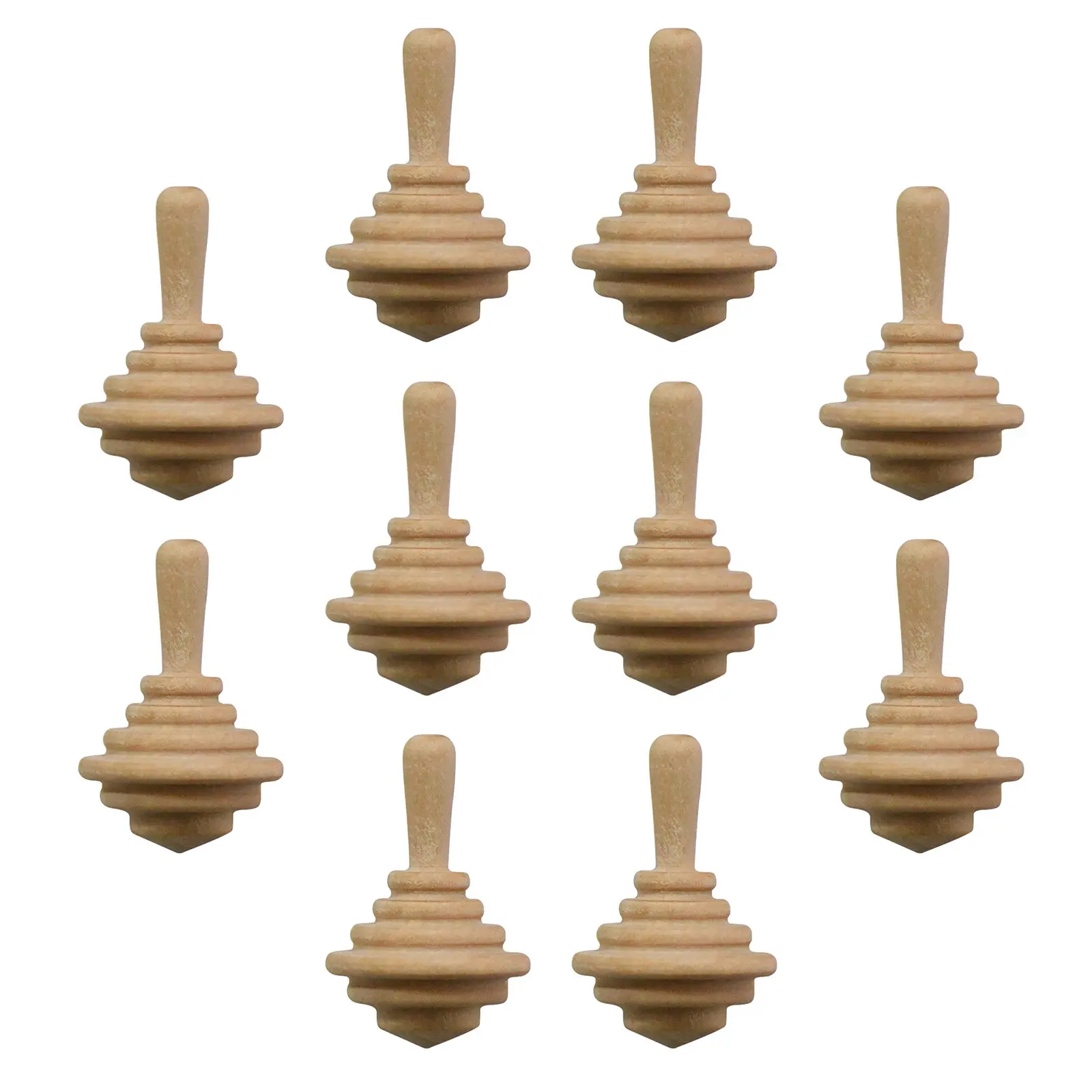 10Pcs Wooden Unfinished Spinning Tops Natural Craft Blanks DIY Painting Montessori Stem Classroom Party Favor Educational Gifts