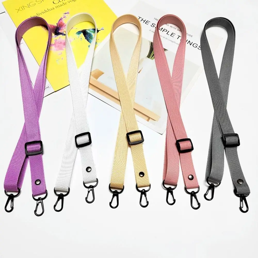 Nylon Shoulder Strap Lanyard Adjustable Replacement Crossbody Bag Strap Solid Color Phone Case Hanging Rope Bag Accessories