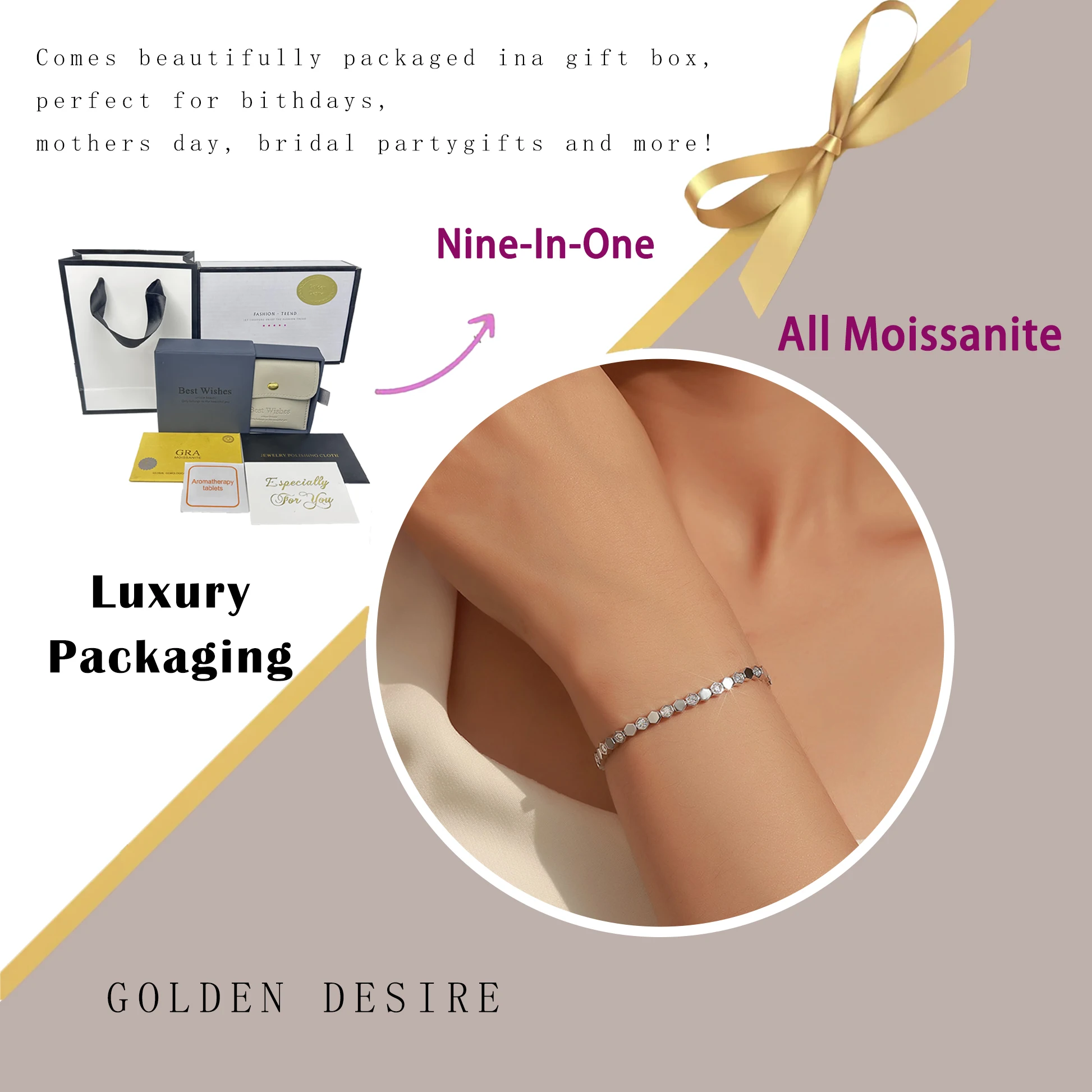 Thumbnail 2 - #80 Latest Moissanite Tennis Bracelets Offers