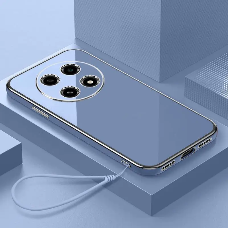 Para Honor X9c funda Honor X9c funda de teléfono electrochapa borde recto a prueba de golpes funda trasera suave de silicona