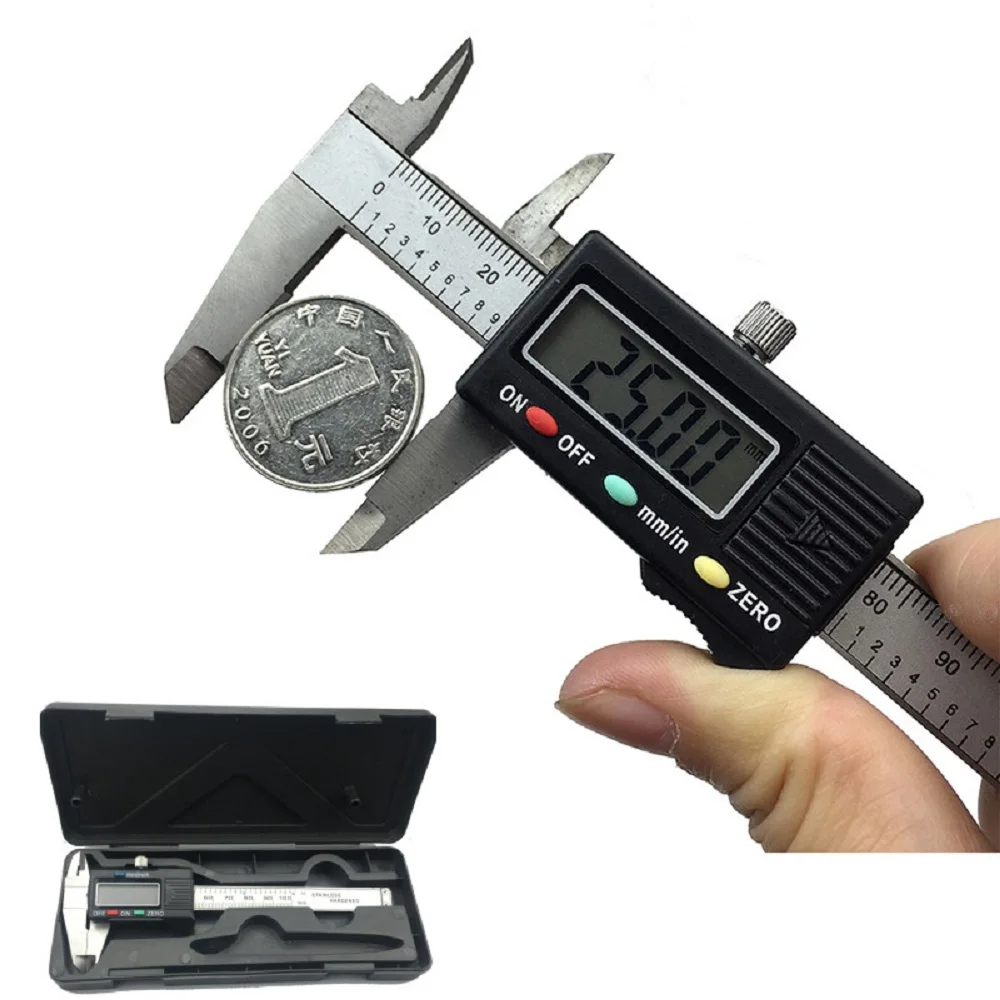 الإلكترونية الورنية الفرجار المنزلق الفرجار جوهرة سمك مقياس صغير الفولاذ المقاوم للصدأ الرقمية الفرجار 50 مللي متر 70 مللي متر 100 مللي متر