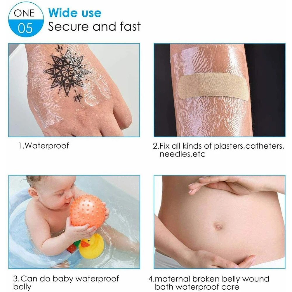 Tattoo Protective Bandage Skin Healing Transparent Waterproof Sticker Medical Breathable Tattoo Aftercare Repair PU Film Tape