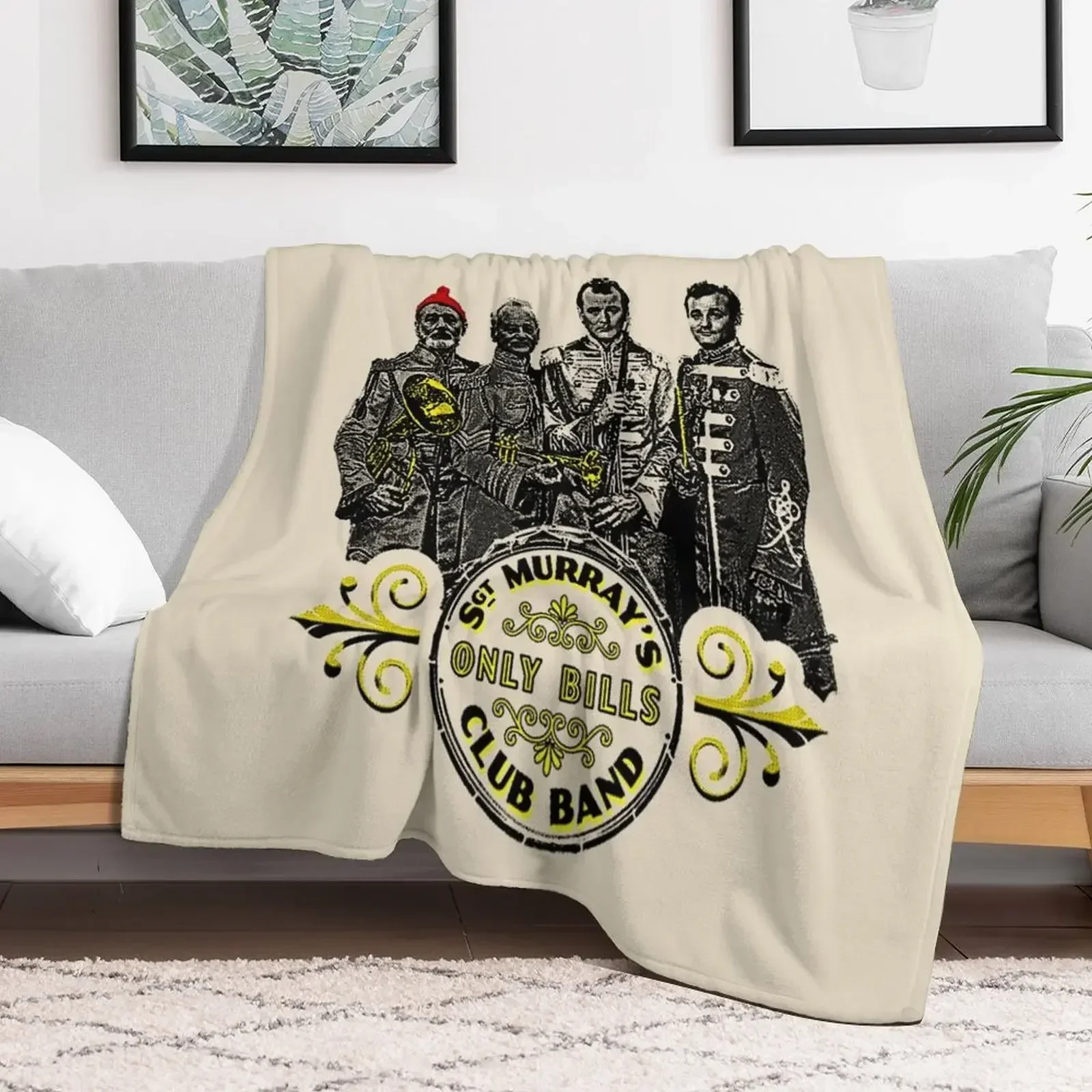 

Sgt. Murray's Only Bills Club Band (Bill Murray) T-Shirt Throw Blanket Winter beds Designers warm for winter Travel Blankets