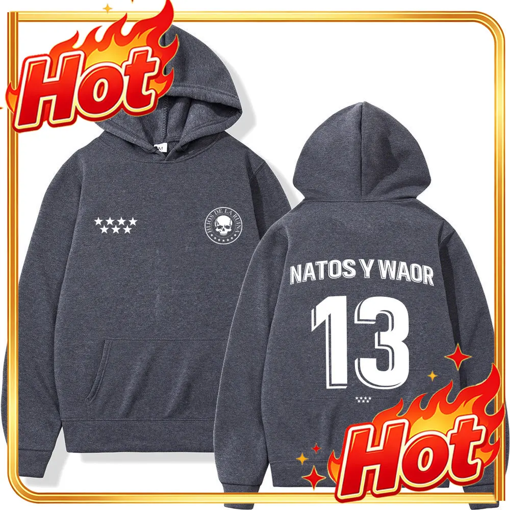 Rapper NATOS WAOR 13 Sweatshirts Men Women Fashion Hip-hop Pullover Autumn Winter Loose Casual Gothic Punk Tracksuit Streetwear