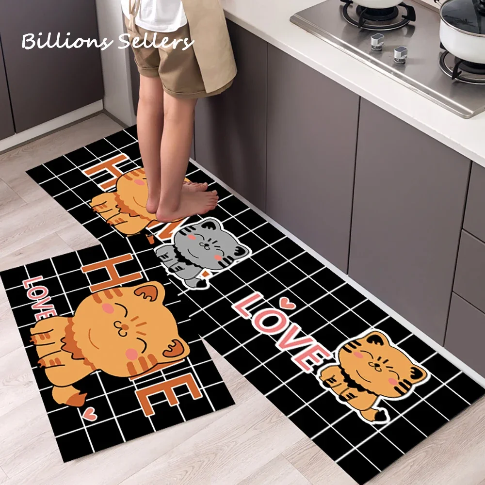 Modern Kitchen Floor Mat Living Room Bedroom Decor Carpet Home Hallway Entrance Doormat Balcony Bathroom Door Anti-Slip Foot Rug