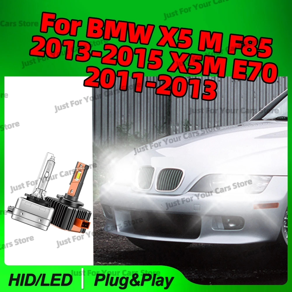 

2x For BMW X5 M F85 2013-2015 X5M E70 2011-2013 D1S D1 LED Headlight Bulbs 6000K / HID Xenon HeadLamps 12V Accessories Plug&Play