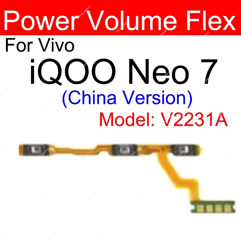 Für vivo iqoo neo 6 6se neo7 7se neo 8 Power Volume Flex On Off Power Volume Seiten taste Flex kabel teile