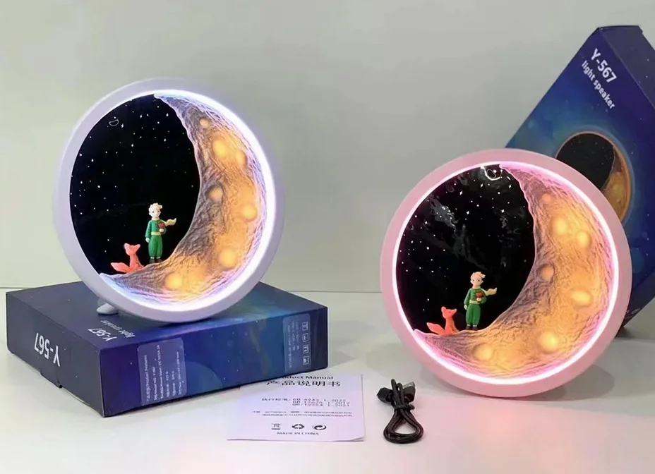 Little Prince Wireless Bluetooth Speaker Bedside Decoration Lamp Sound System 360Stereo wireless subwoofer Creative Gift Speaker