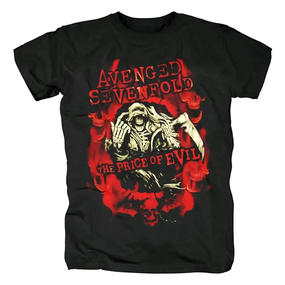 Herren Harajuku Metalcore Avenged Sevenfold Rock T-Shirt Hip Hop Streetwear T-Shirt Heavy Metal Plus Size T-Shirt Damen – Detail 3