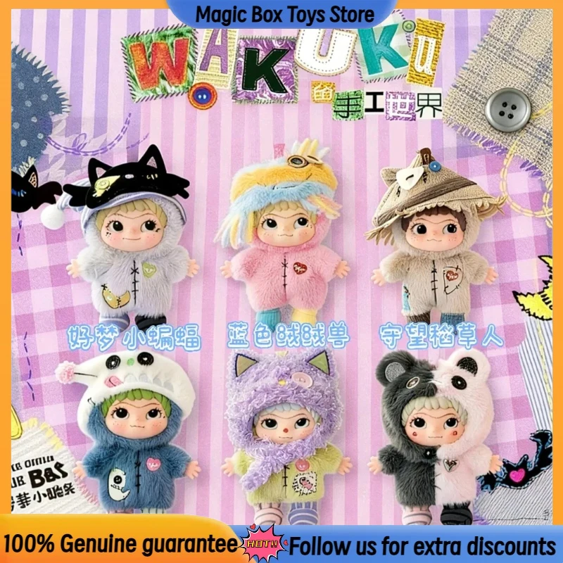 

Оригинальные игрушки-сюрпризы Wakuku'S Handmade World Series: виниловые плюшевые фигурки-подвески, модные игрушки, кавайные фигурки Wakuku, подарок на день рождения