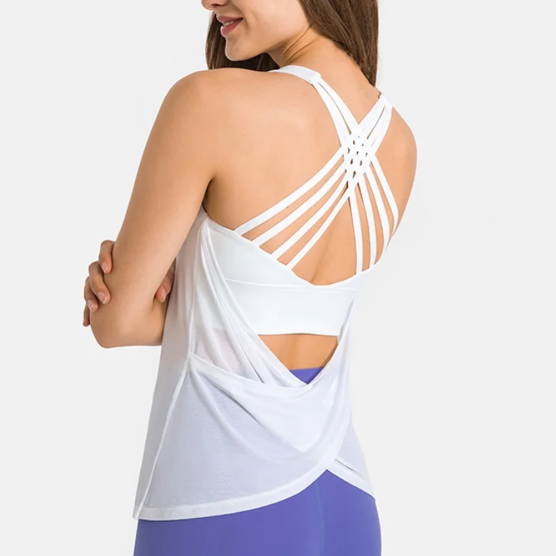 Sportswear Gym Tank Top Women Vest Bra One Piece Quick Dry Breathable Fitness Sport Yoga Wear Workout Sleeveless Shirt Clothing