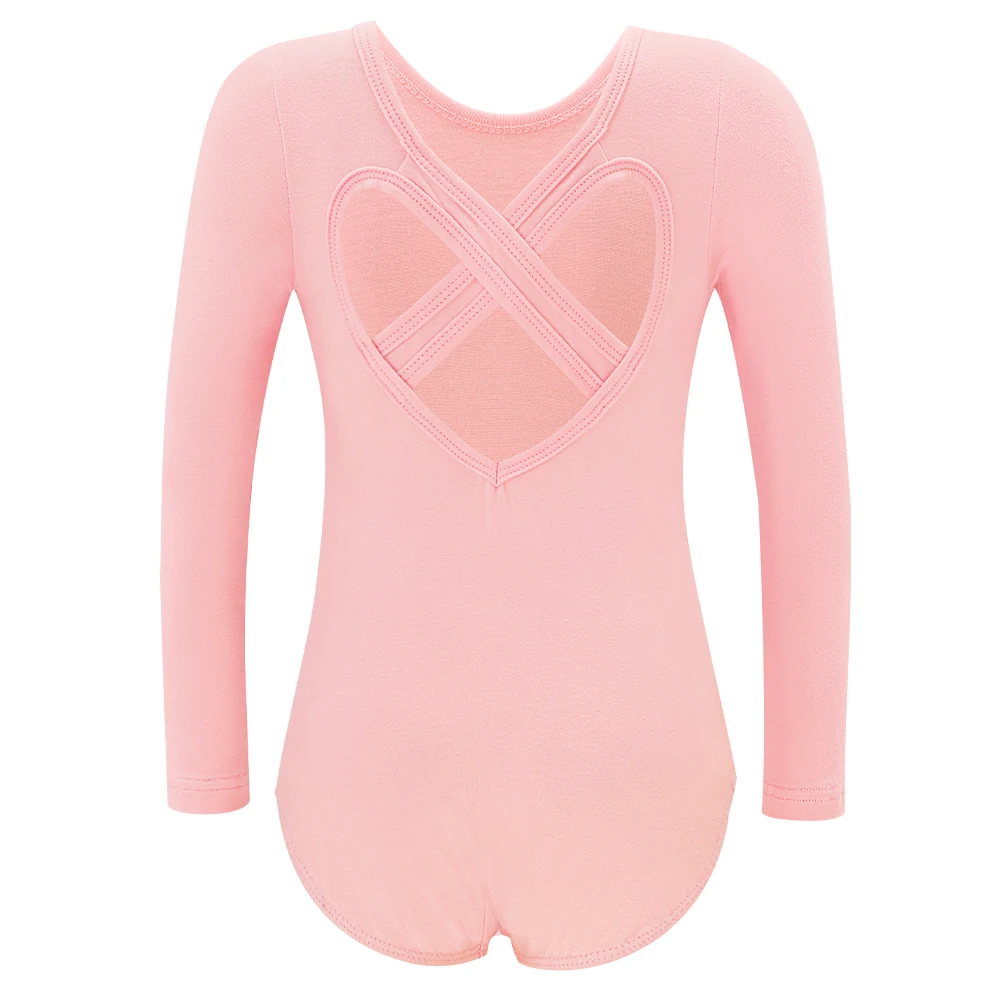 Mädchen Langarm Ballett Trikot Kind Tanz Tutu Kleid Herz Zurück Gymnastik Dancewear mit Gebunden Rock Outfit Set Bühne Kostüm – Detail 20