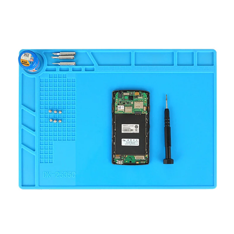 Soldering Mat 500 ° Heat Resistant Insulation Work Mat Multifunctional Silicone Repair Pad Maintenance Platform