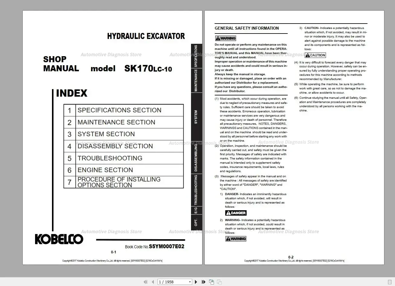 Kobelco 38.12 GB PDF Updated 2021 DVD Heavy Machinery Service Manual Shop Manual
