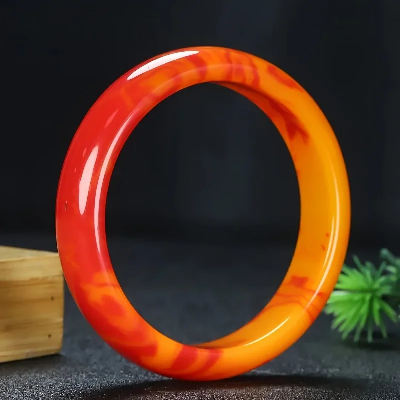 

Retro Style Chicken Blood Red Bracelet, Classic Fashion Jade Bracelet Jewelry