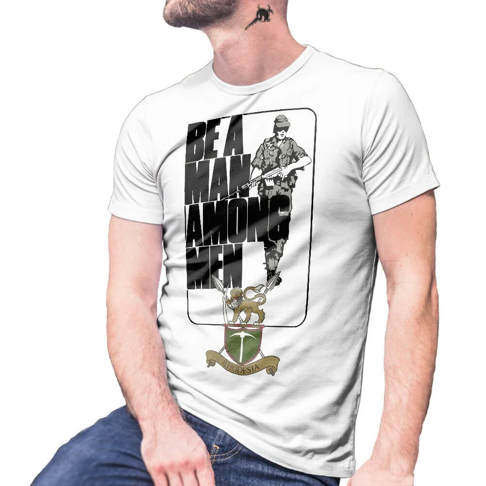 Summer Cotton Short Sleeve O-Neck Mens T Shirt New S-5xl Be a Man  Men. Rhodesian Bush War Soldier Light Infantry T-Shirt.